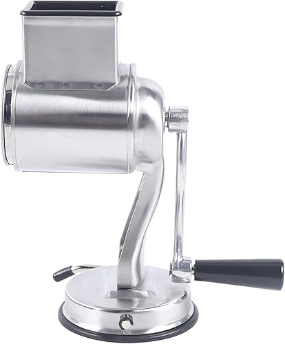 Miniatura 4 de TuBaSaki Rallador rotativo de queso con 5 cuchillas de tambor, juego de herramientas de molienda de cuchillas de tambor, rebanador de alimentos