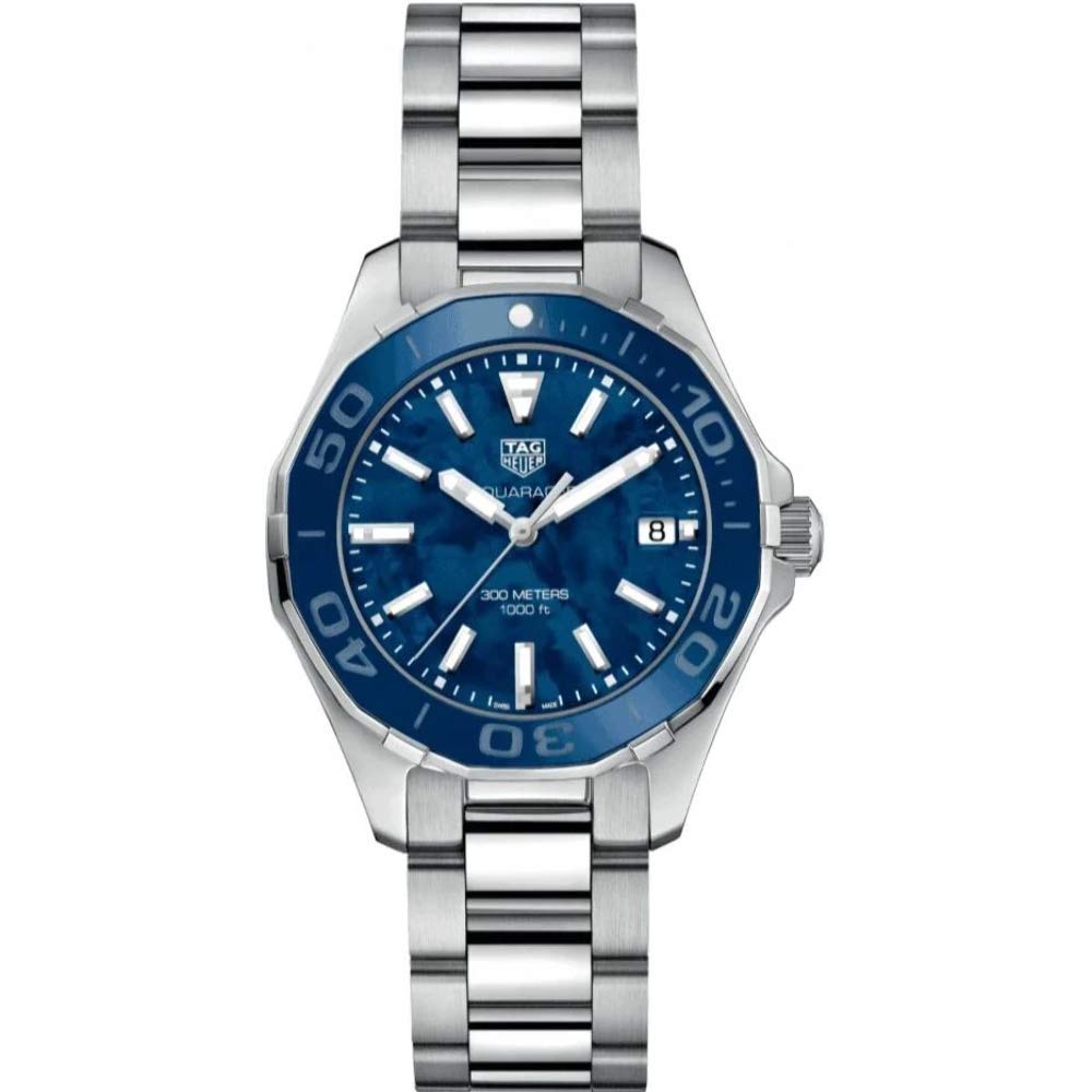 Tag Heuer Womens Aquaracer 35mm Steel Case Swiss Quartz Watch Way131S.BA0748, Blue