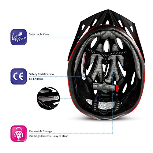 ioutdoor Erwachsene Fahrradhelm CE EN1078, EPS-Körper + PC-Schale, Robust und Ultraleicht, mit...