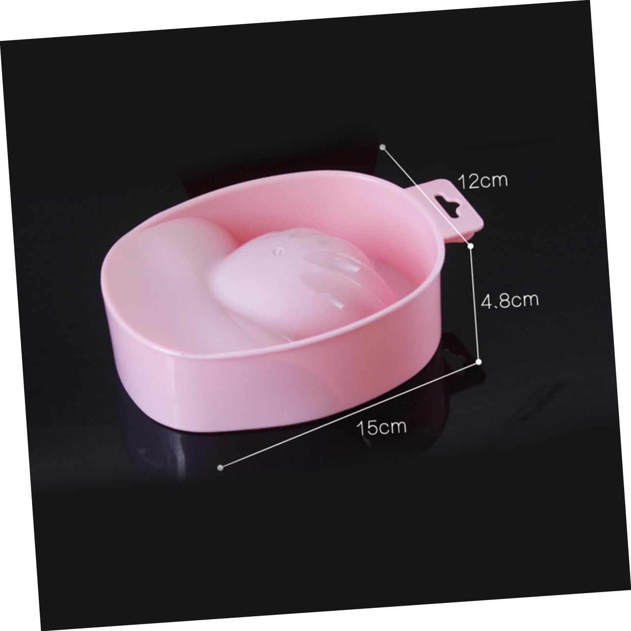 Mikinona 5pcs Nail Care Bowl Soak Tray for Manicure Nail Polish Remover Random Colors for Home Salon Use Fits Nails for Cuticle Softening Tip Removal
