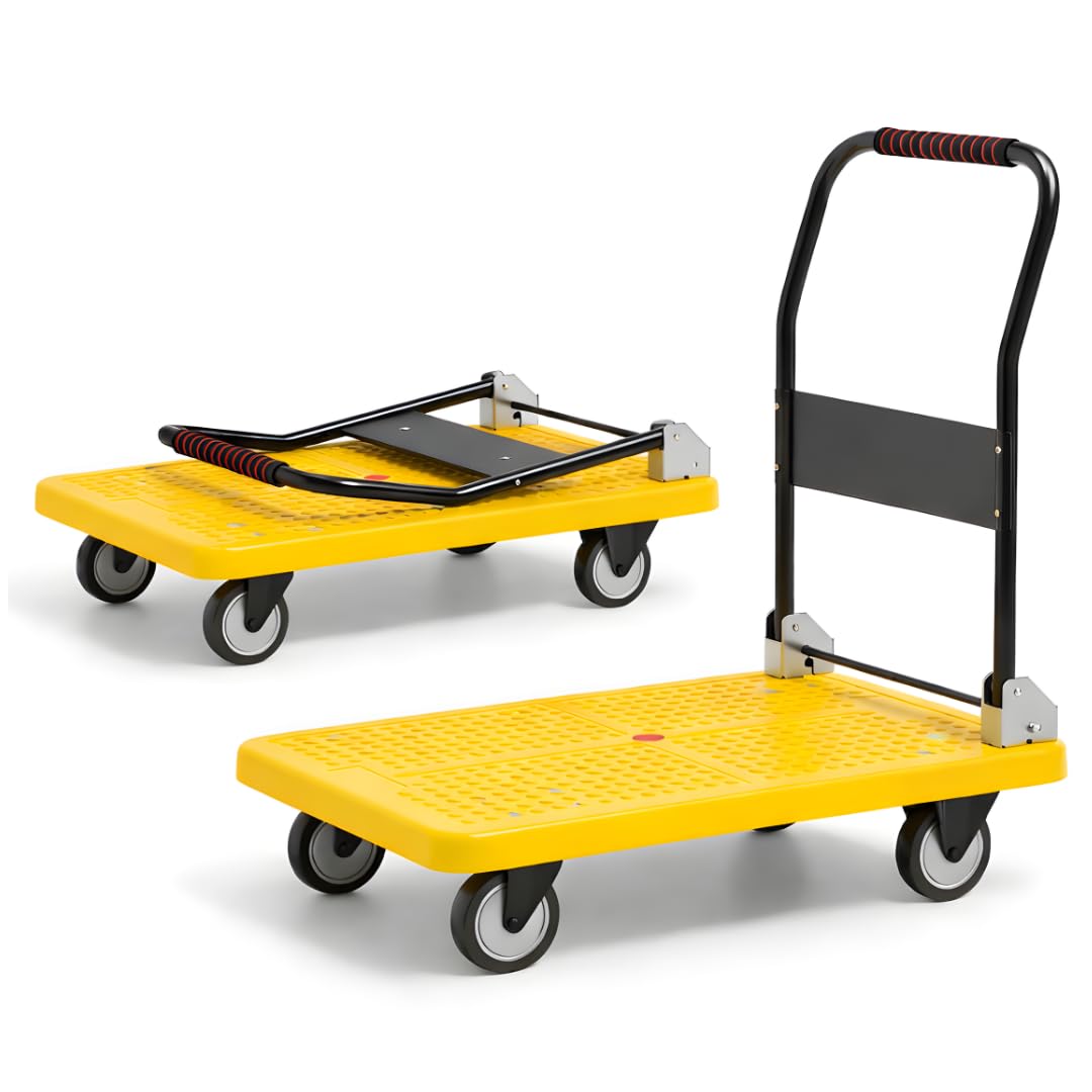 JPT Hand Truck Folding Trolley | 600kg Load Capacity with 5" Wheels, 90x60 cm Platform | Full Metal Pipe Frame for Extra Strength | Heavy Duty Material Handling Cart | Ultra Heavy Duty-image-32