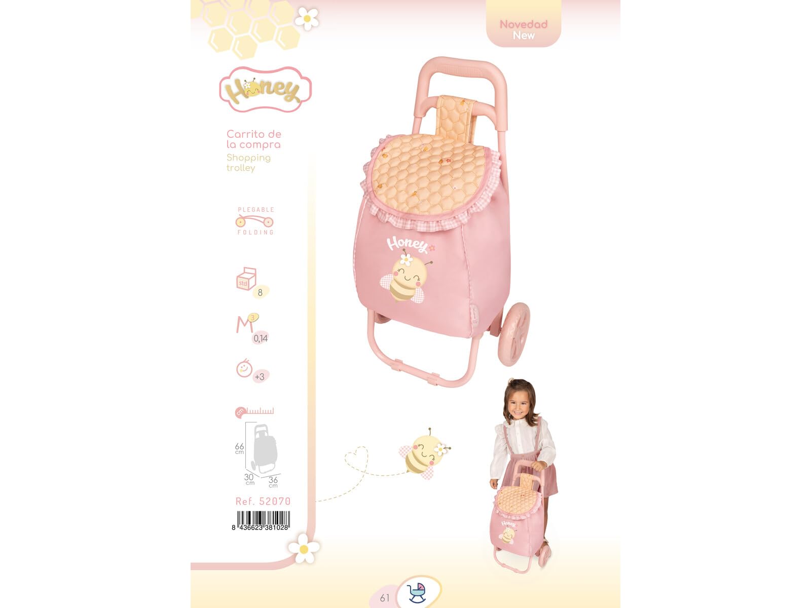 Carrito de la Compra Plegable Honey DeCuevas 52070