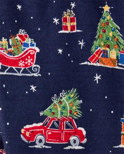 Image of The Children's Place Family Matching Holiday Long Sleeve Pajama Sets, Cotton