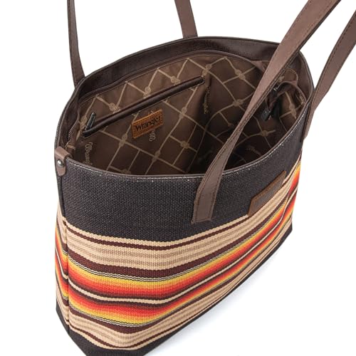 Image of Montana West Wrangler Aztec Print Canvas Tote Bag Capacity Shoulder Bag for Work, Travel & Everyday Use