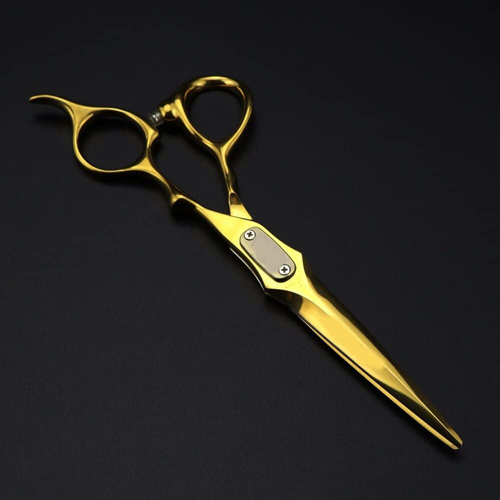 Tijeras profesionales para cortar el cabello de 6 pulgadas, fabricadas en Japón con acero 440c, tijeras de alta gama para corte y entresacado, juego de peluquería (tijeras de entresacado) (juego)