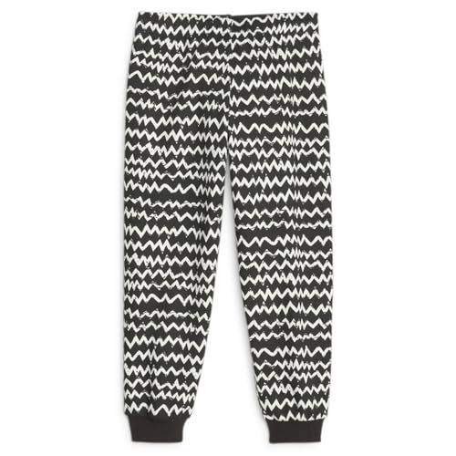 PUMA Kids Boys Classics Mix Match All-Over Print Sweatpants Casual Drawstring - Black, White2
