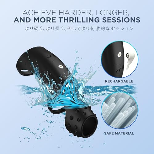 Image of Vibrating Silicone Penis Rings Remote Controlled Cock Ring G Spot Stimulation Onahole Erection Enhancing, Long Lasting Stronger Strechable Adult Sex Toys for Men, Couple | OH-AV-072