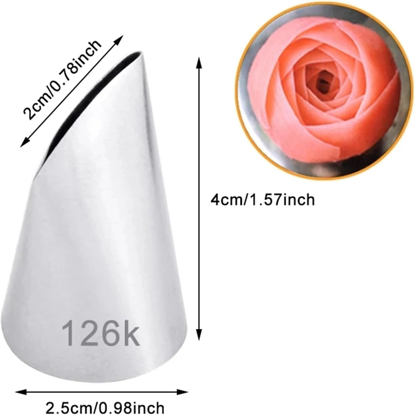 Rose Petal Cream Piping Nozzle Icing Cake & Cupcake Decorating Tools Bakeware Tips 36pcs