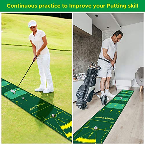 MSOAT-Golf-Putting-Mat-with-Traces-of-The-Ball-Simulador-de-Golf-Green-para-Hogar-Oficina-Interior-Exterior-para-Entrenamiento-de-Putt