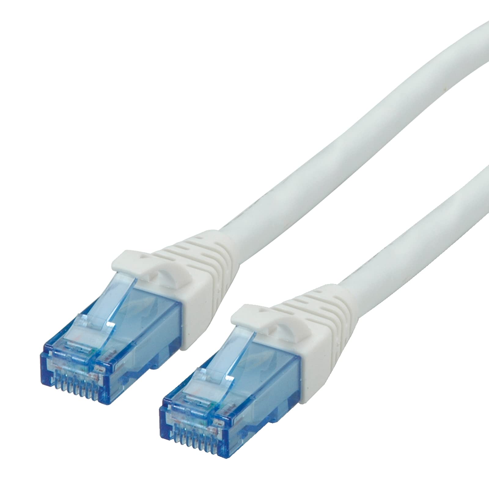 Roline Unshielded Cat6a Cable Assembly 10m, White, Male RJ45