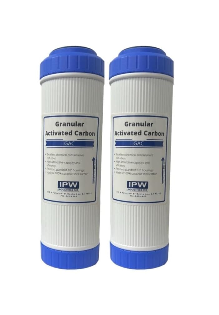 IPW Industries Inc2-Pack Granular Activated Carbon Filter for Hydro Life (52412 & C-2063) - 10" Universal Replacement for Whole House Water Filters