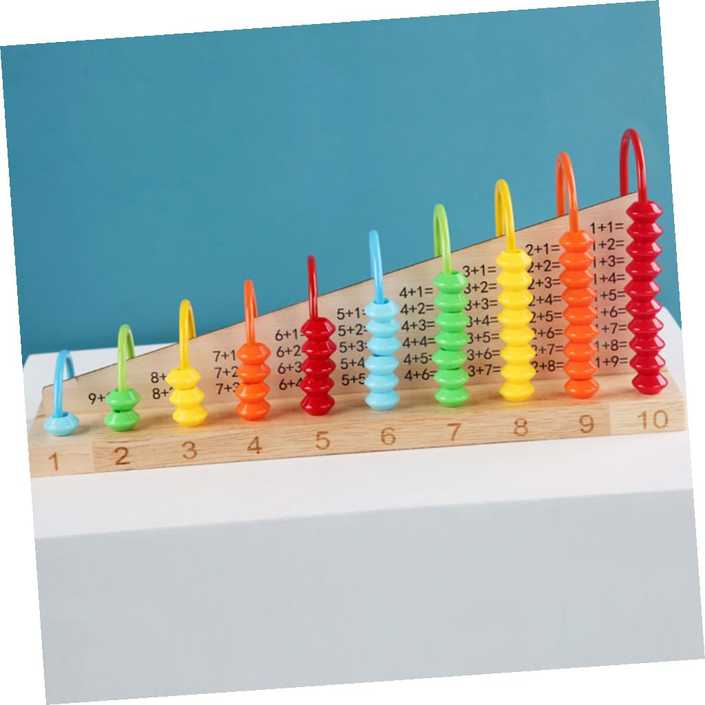 POPETPOP Abaco Educativo in Legno per Bambini, Calcolatrice Didattica | 1 Pezzo, Multicolore, per Asilo e Compleanno, Leggero, Strumento di Calcolo Mentale per Studenti