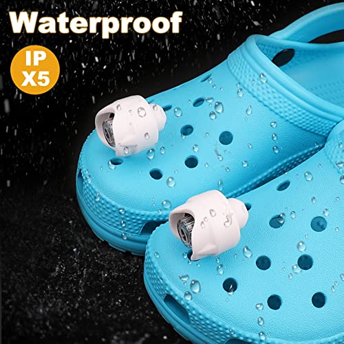 Vafee Croc Lights For Shoes, 2Pcs Headlights For Croc, Croc Flashlight Accessories For Dog Walking, Handy Camping, Ipx5 Waterproof, Ultra Bright And Long Lasting (Black) #TOP4