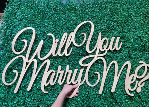 Wooden Will You Marry Me Sign for Proposal Wedding...