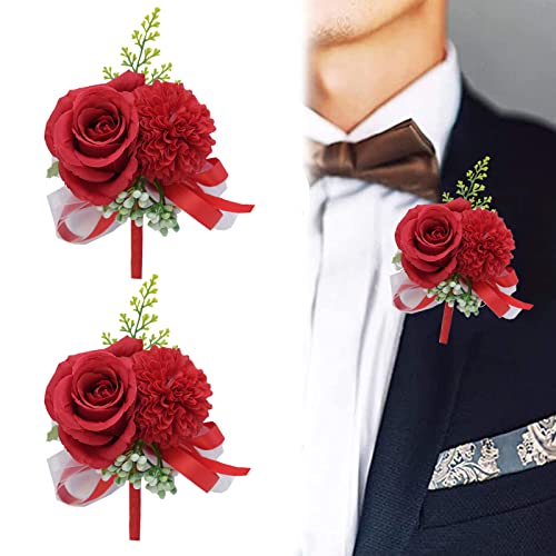 Rose Boutonniere Blume Handgefertigte Boutonniere Handgemachte Künstliche...
