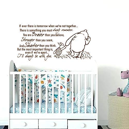Braver Stronger Smarter Wall Decal Nursery Quote Vinyl Sticker/Quote Wall Decals Nursery Decor Quotes Baby Room Wall Decals vs72
