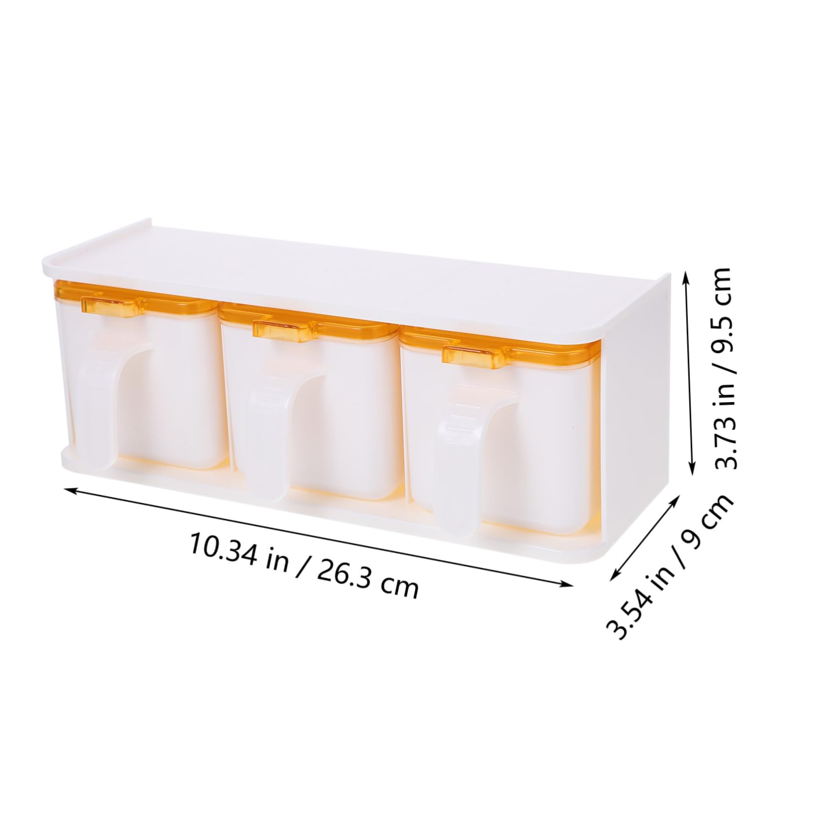 Especiero Reutilizable con Tapa y Cuchara, para Montar en la Pared, de Escritorio, Multiusos, con Compartimentos para Sal, Pimienta, azúcar y Frijoles, para organizar la Cocina.