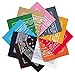 Kurtzy Set Bandane Colorate Cotone Assortite (Set da 12) - Bandana Uomo, Bandana Donna e Bambini Design Paisley da Usare Come Fazzoletto Testa, Fazzoletto da Collo Donna Uomo e Bandana Cowboy