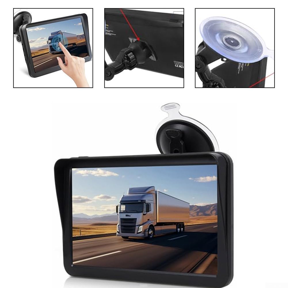 Navegador GPS de 9 pulgadas para coche y camión, conductor comercial GPS con mapas de la UE 2024, navegación por voz multilingüe