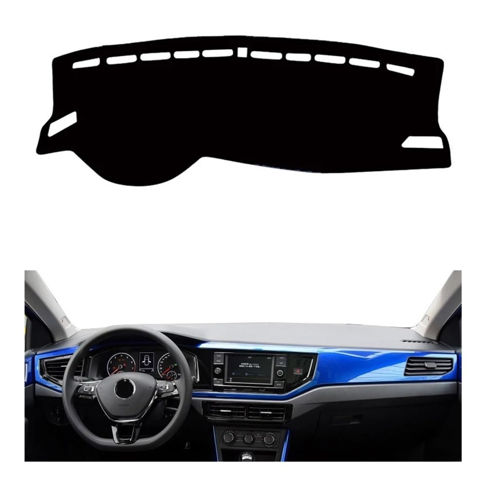 Alfombrilla Protectora Para Salpicadero De Coche, Alfombra Protectora Para Consola Central, Cubiertas Protectoras Tablero Interior Para POLO MK6 2018, 2019, 2020, 2021 cubierta salpicadero coche