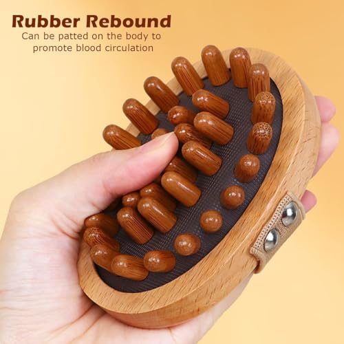Image of Fascia Massage Blaster Tool for Cellulite, Meridian Massage, Muscle Knots, Trigger Points, Cellulite Massager Tool for Body Tension Relief Promote Lymphatic Circulation Wood