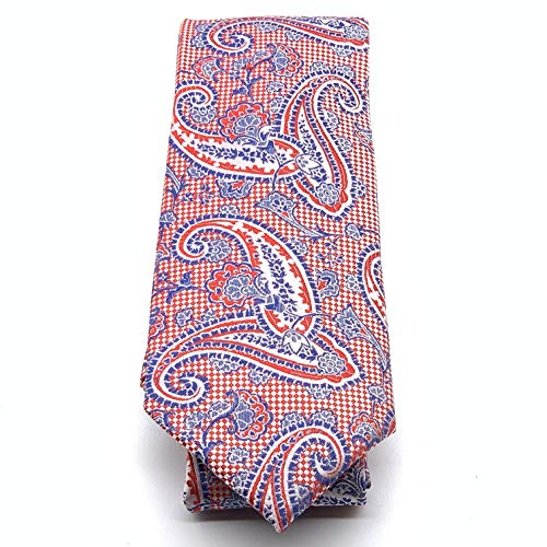 Corbata de seda roja 100% seda u0096 Patrón, Pietro Baldini corbatas hechas a mano (rojo) tamaño 7 cm