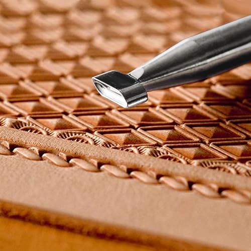 Rope Border Stamp Leather Stamps 304 Steel Leathercraft Staming Tool for Carving DIY (Small)