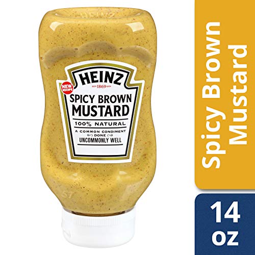 Image of Heinz 100% Natural Spicy Brown Mustard (6 ct Pack, 14 oz Bottles)
