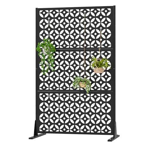 Metal Privacy Screen Outdoor 72" H×46" W,...