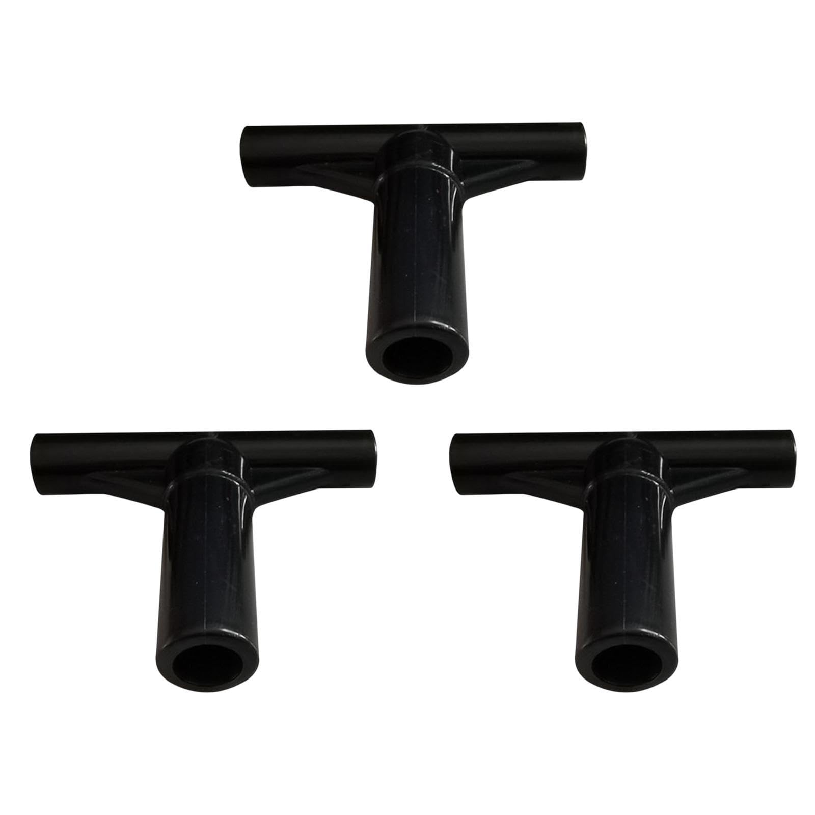 Vaveren 3Pcs Trampoline Enclosure Pole End Caps Trampoline Pole Tube Premium T Shaped Pipe Sleeve for Park Outdoor Home Yard