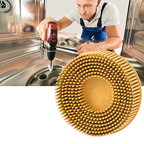 Image of 3 Inch Bristle Disc Emery Rubber Abrasive Brush Deburring Polishing Grinding Wheel Bristle Polishing Brush Fine Polishing Brush(02)
