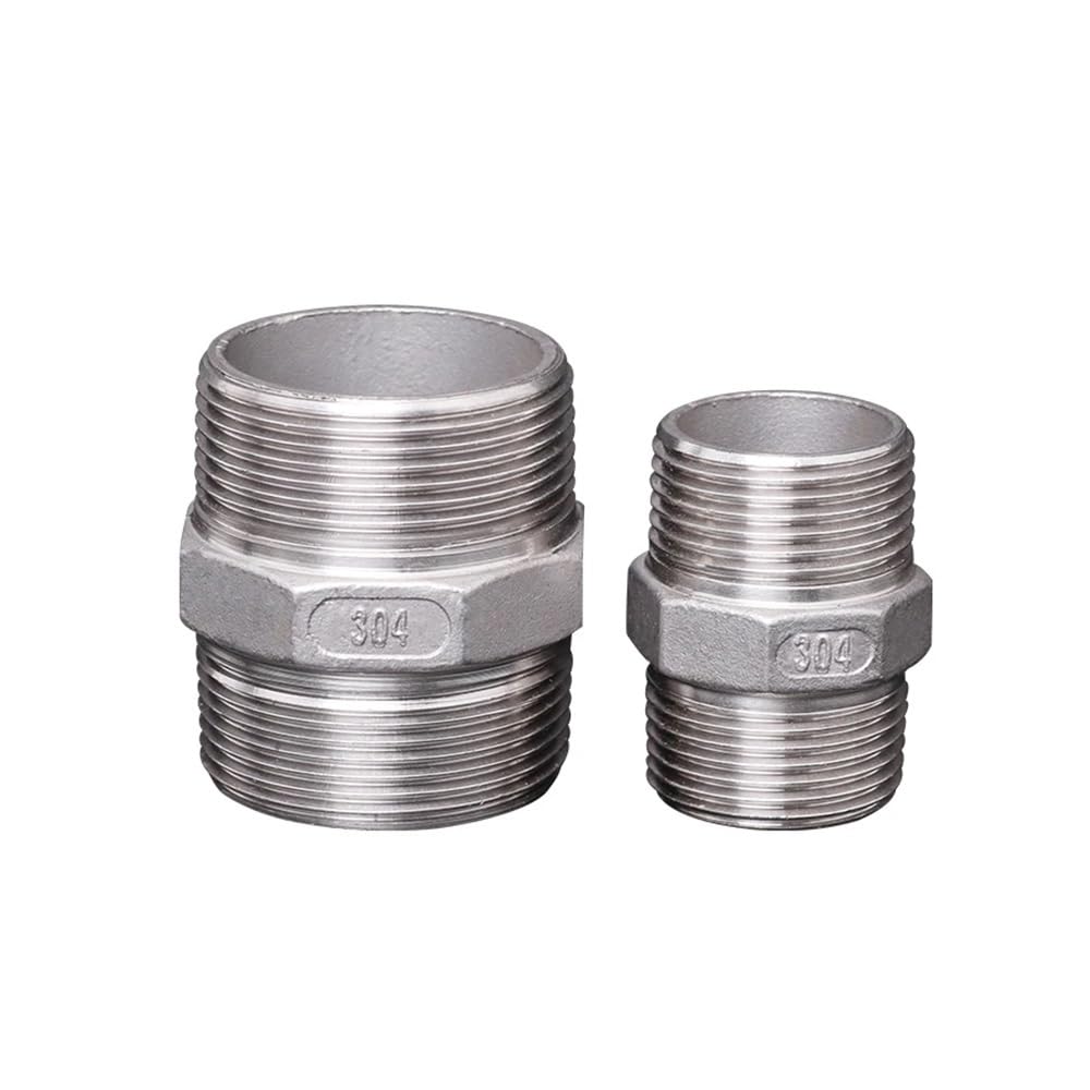 Conector de acoplamiento unión for tubería fundición agua, rosca macho NPT 1/8'' a 2'', acero inoxidable 304, DN6 a DN50(2")
