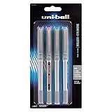 Uni-Ball Vision Stick Roller Ball Pens, 0.7mm, Fine Point, Assorted Fashion Colors, 4-Count