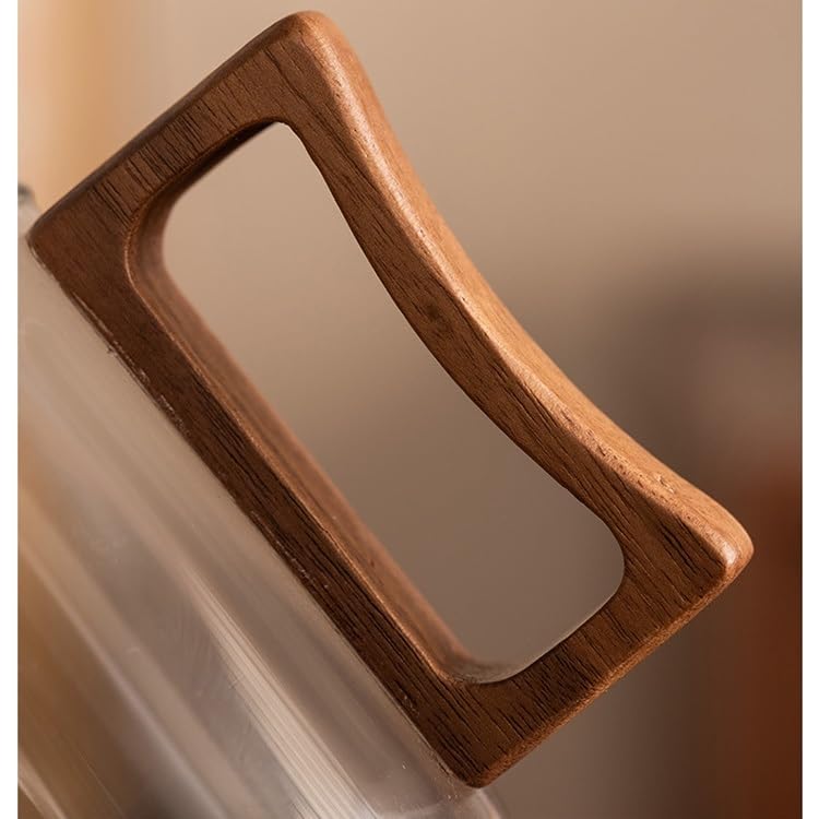 Tasse à thé Tasse à thé en verre filtré avec revêtement en céramique et poignée en ébène Récipient de trempage