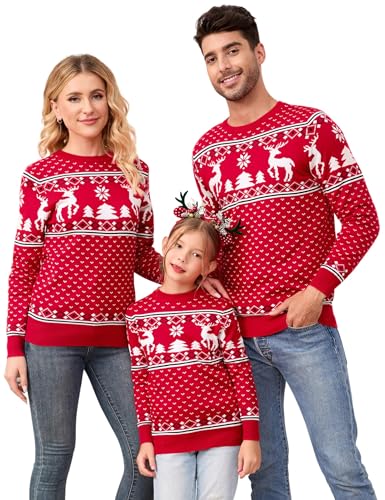 YesFashion Weihnachtspullover Damen - Lustiger Weihnachtspulli mit...