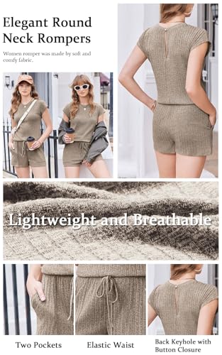 Rompers for Women Casual Cap Sleeve - image 5