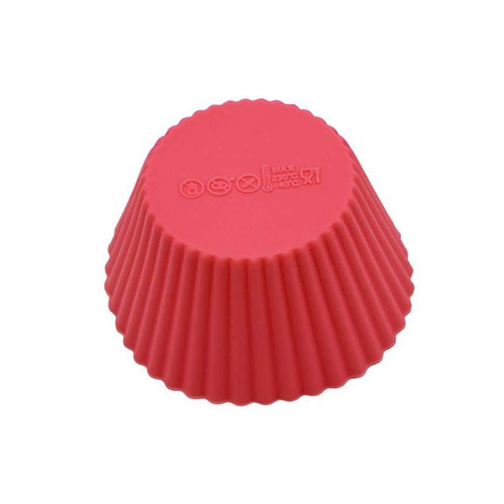 Juego de 10 moldes redondos de silicona para magdalenas, 12 unidades, pequeños, multicolor, para hornear, vibrantes moldes para magdalenas, color al azar