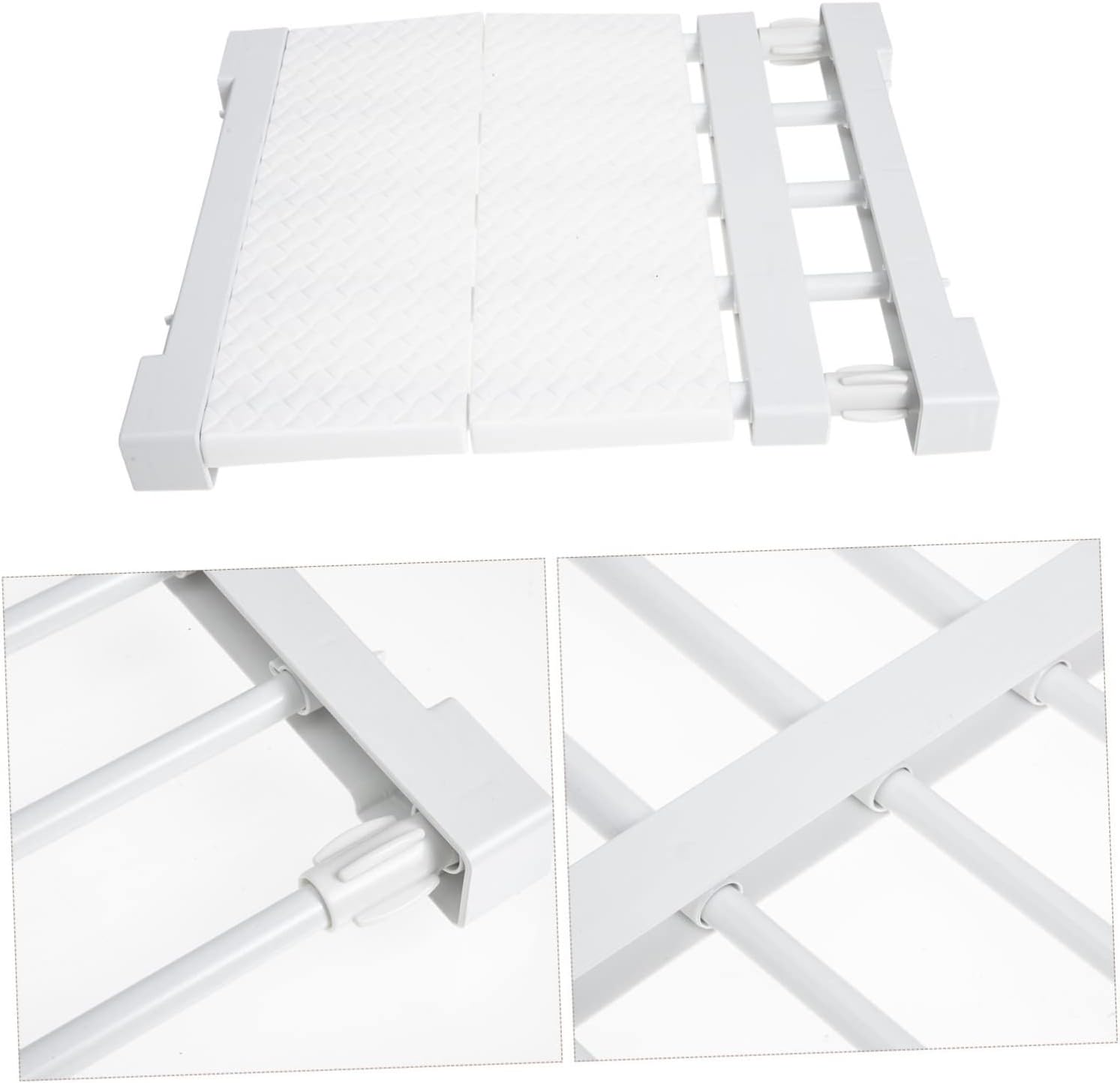 Wardrobe Tension Shelf Expandable Closet Rack White 30-40cm