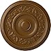 Ekena Millwork CM16TYSTF Tyrone Ceiling Medallion, 16 1/8"OD x 3/4"P (Fits Canopies up to 6 3/4"), Hand-Painted Smokey Topaz