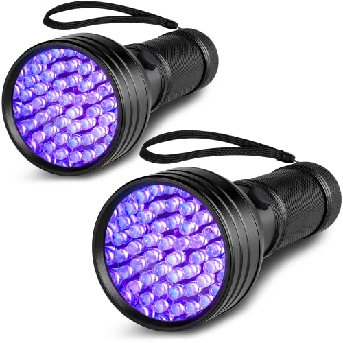 Folksmate USYMYP-UV51-2 2-Pack Uv Flashlight Black Light, 51 Led 395Nm Ultraviolet Flashlight Blacklight, Pet Urine Detector Light cover