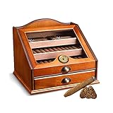 ★【IDEALES GESCHENK】 Der natürliche Duft aus dem Zigarrenetui kann die Milderung der Zigarre beschleunigen und den Geschmack der Zigarre in den idealen Zustand bringen. Dies ist ein ideales Geschenk für jeden Zigarrenliebhaber zum Vatertag, Geburtstag, Jubiläum, Hochzeit, Valentinstag, Weihnachten und Thanksgiving!
