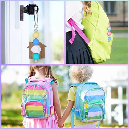 Porte-clés perlés en métal : lot de 40 tiges pour création DIY - 2