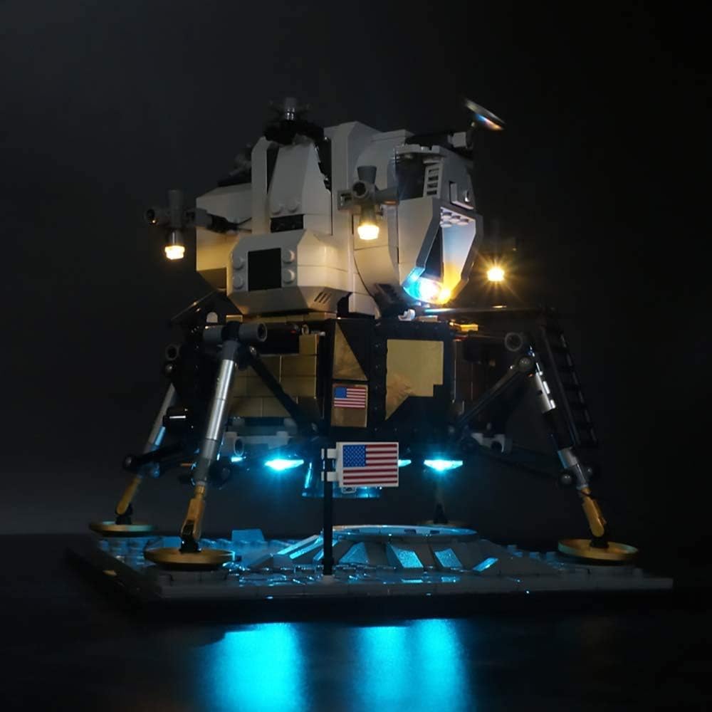 T-Club Upgrade RC Light Kit LED Lights for Lego 10266 Creator Expert NASA Apollo 11 Lunar Lander - Lighting Kit for Lego 10266 Building Kit (Not Include Building Block Model) (with RC)