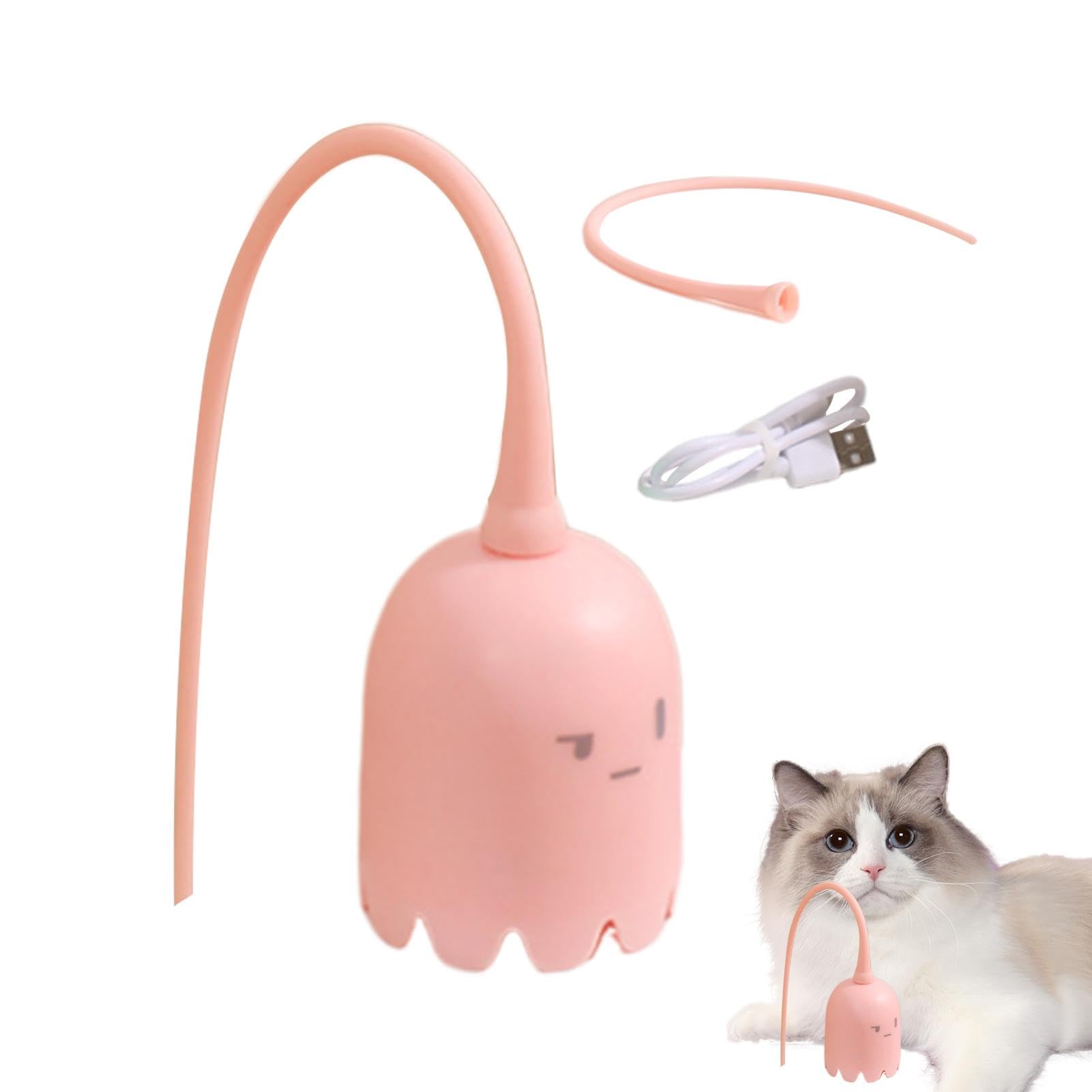 Automatic Tail Teaser - Electric Cat Teaser For Pets, Smart Magic Tail Cat Toy, Silicone Tail, Anti-bite, Self Rotating Funny Rotating Ball, Cat Stick, Cat Stick Toy