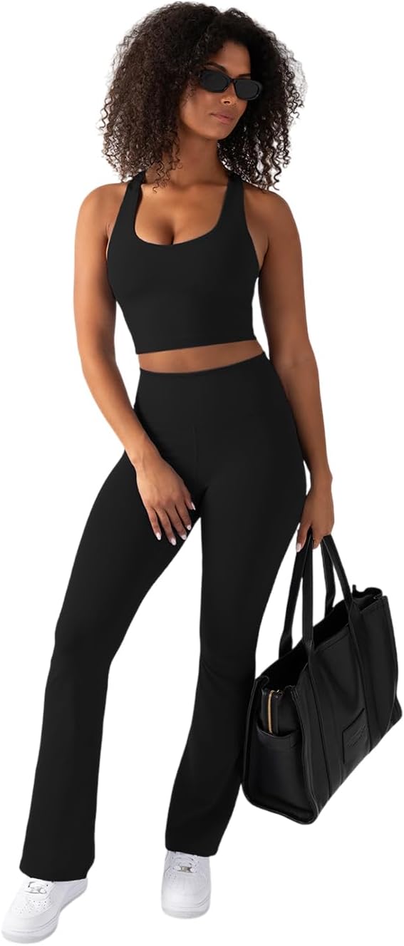 YITTY Active Women's UltraLuxe Kick Flare High Waist Legging, Athleisure, 4-Way-Stretch - Image 5