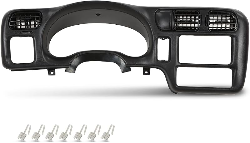Moldura do painel e rádio PIT66 preta para Chevy Blazer S10, GMC Jimmy e S15 Sonoma 1998–2004 – Double Din