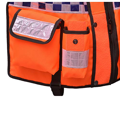 RAC3 New Model Hi Viz Tactical Vest,Dog Handler, Security Vest, Tac Vest (Orange Security) - Image 3