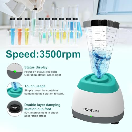 Image of Mini Vortex Mixer with Touch Function for Lab Nail Polish (Green) | 3s Fast Mix DC Brushless Motor, Touch Auto-Stop, Anti-Slip Quiet, Compact Portable, for Nail Lash Glue Lab Paint Tattoo Ink