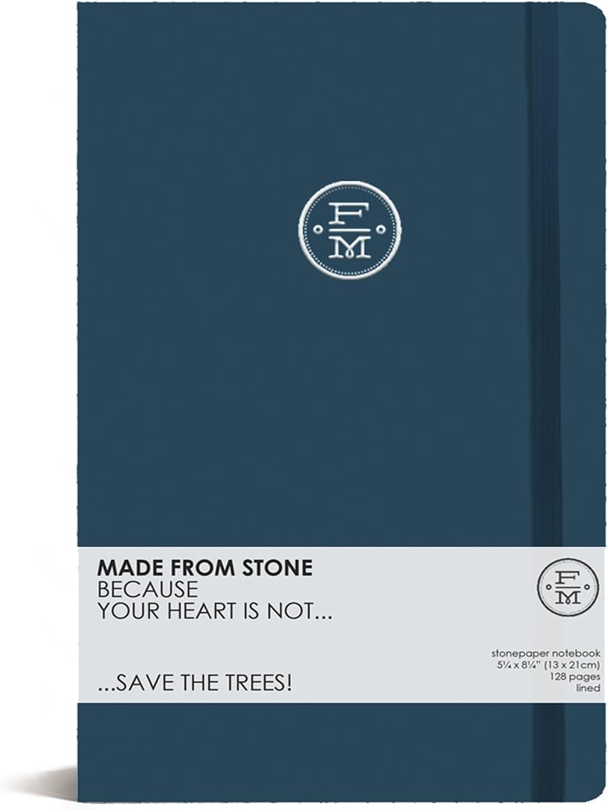 2PO Stone Paper Notebook 13x21cm, Royal Blue