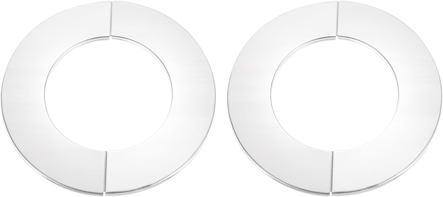 uxcell Wall Split Flange, 2pcs 201 Stainless Steel Round Escutcheon Plate for 80mm Diameter Pipe